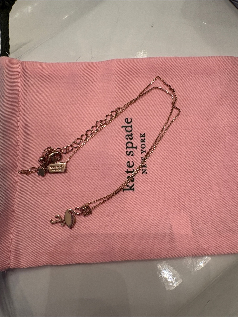 kate spade Rose Gold Flamingo Pendant Necklace
